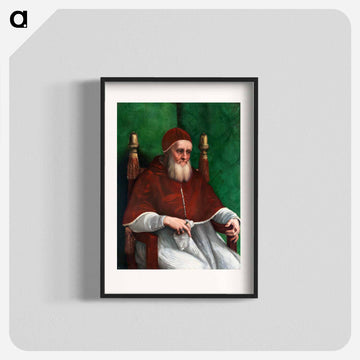 Raphael's Portrait of Pope Julius II - ラファエロ サンティ Poster.