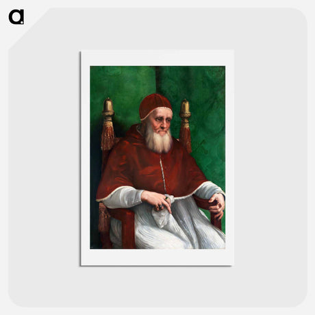 アートポストカード-Raphael's Portrait of Pope Julius II - ラファエロ サンティ Postcard.