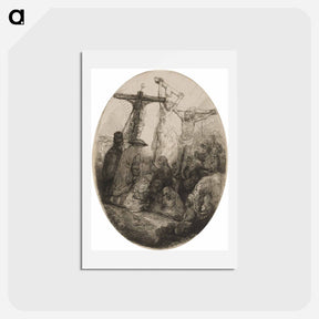 アートポストカード-Rembrandt van Rijn's oval plate - レンブラント ファン レイン Postcard.
