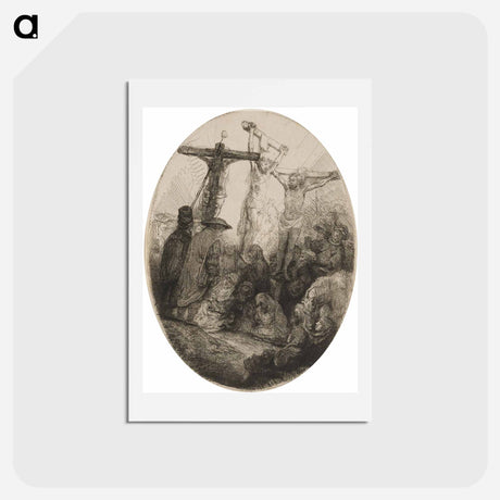 アートポストカード-Rembrandt van Rijn's oval plate - レンブラント ファン レイン Postcard.