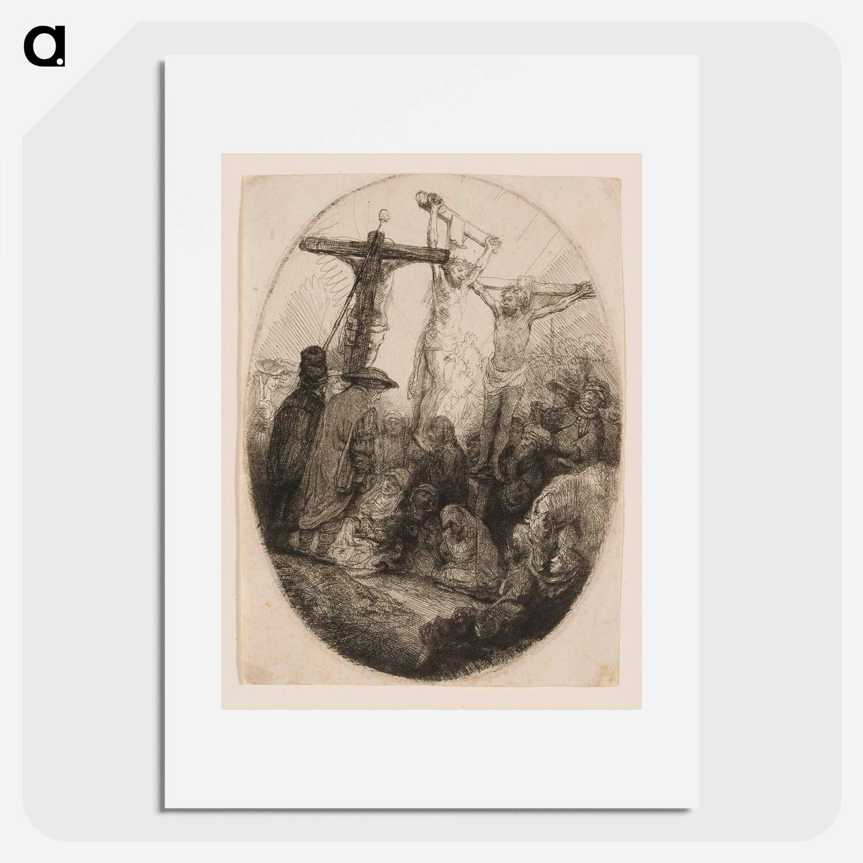Rembrandt van Rijn's oval plate - レンブラント ファン レイン Poster.