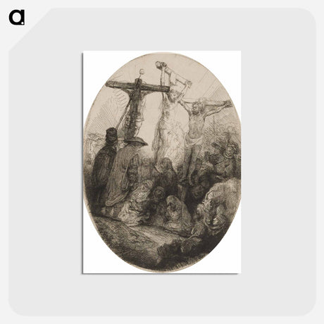 アートポストカード-Rembrandt van Rijn's oval plate - レンブラント ファン レイン Postcard.