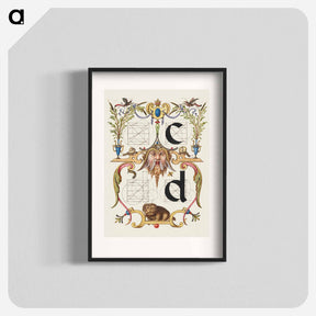 アートポスター-Guide for Constructing the Letters c and d from Mira Calligraphiae Monumenta
 - 書道のお手本 Poster.