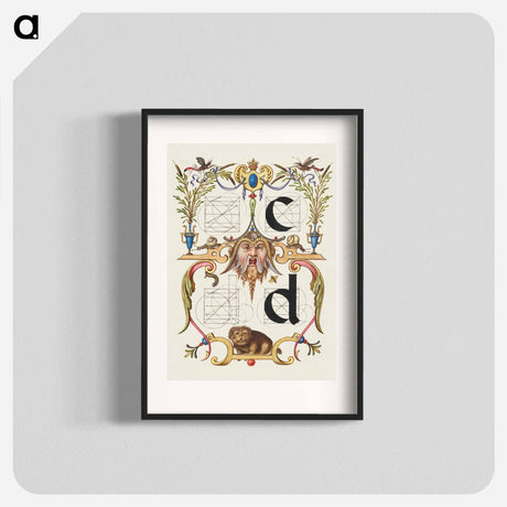 アートポスター-Guide for Constructing the Letters c and d from Mira Calligraphiae Monumenta
 - 書道のお手本 Poster.