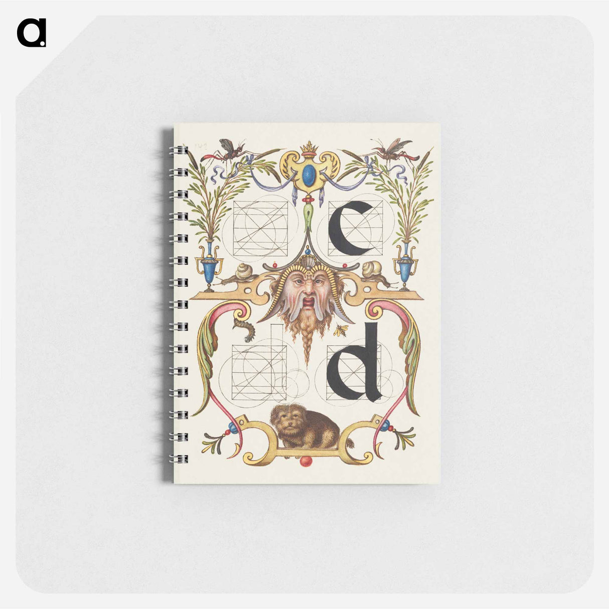アートメモ帳-Guide for Constructing the Letters c and d from Mira Calligraphiae Monumenta
 - 書道のお手本 Memo.