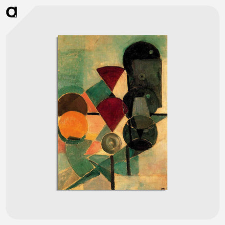 アートポストカード-Composition II (Still life) - テオ ファン ドゥースブルフ Postcard.