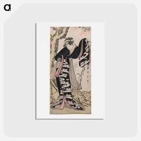 アートポストカード-Kabuki Actor Nakayama Tomisaburō I as the Cowherd Ofude in Otokoyama Oedo No Ishizue - 東洲斎 写楽 Postcard.