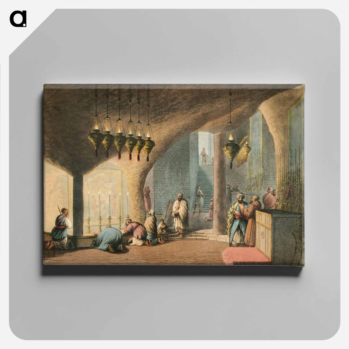 The Grotto of the Nativity - View of Ottoman Territory Canvas.