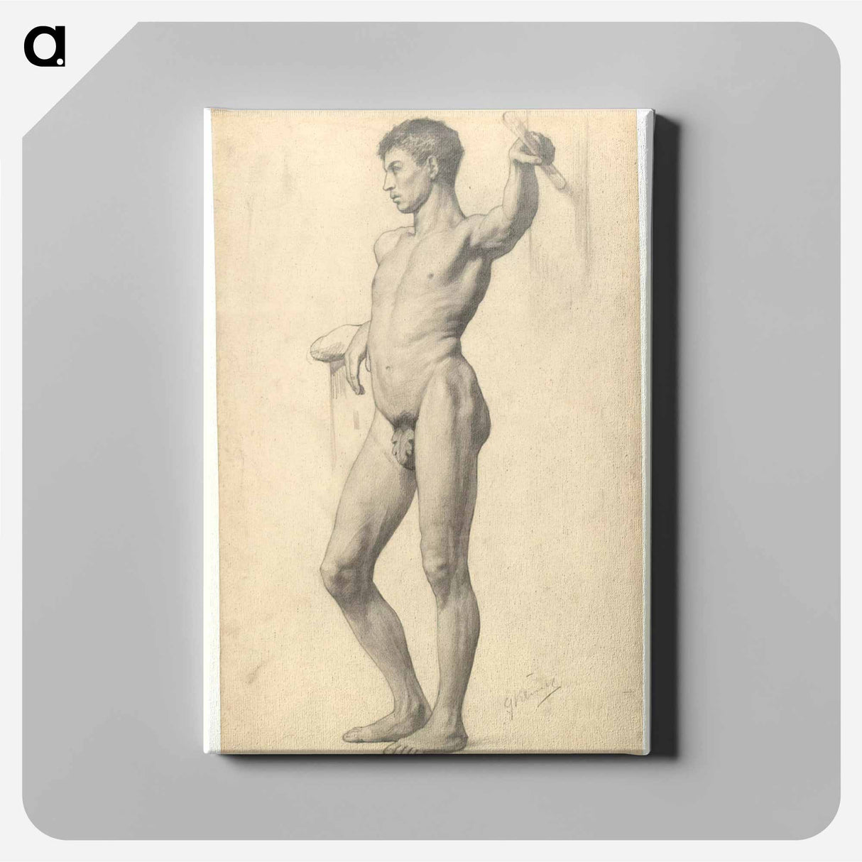 アートパネル-Male Academy Nude
 - ウィーン博物館 Canvas.