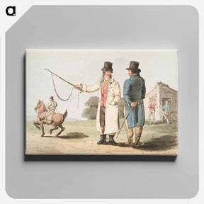 アートパネル-Illustration of the horse dealer from The Costume of Yorkshire - 19世紀のヨークシャー Canvas.