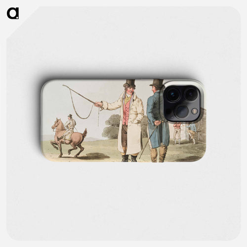 Illustration of the horse dealer from The Costume of Yorkshire - 19世紀のヨークシャー Phone Case.