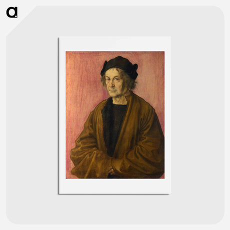 アートポストカード-Portrait of Dürer's Father at 70 - アルブレヒト デューラー Postcard.