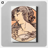 Stained glass window for the facade of the Fouquet boutique - アルフォンス ミュシャ Canvas.