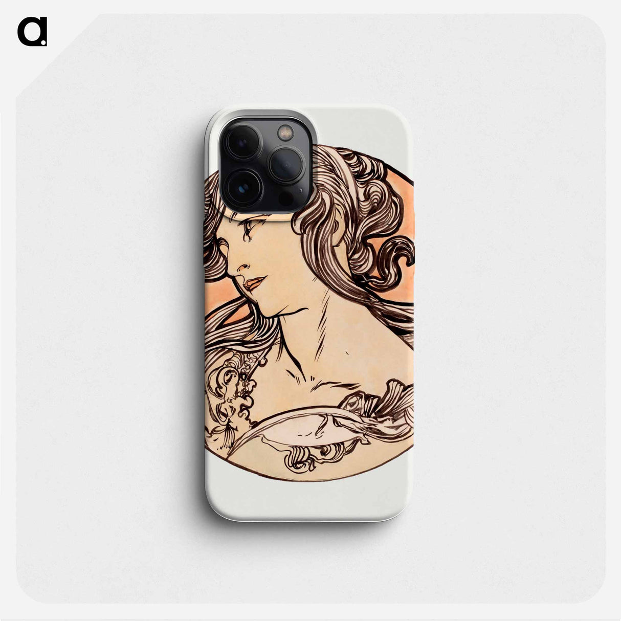 Stained glass window for the facade of the Fouquet boutique - Alphonse Mucha Phone Case.