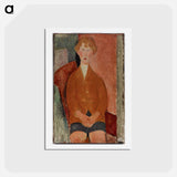 アートポストカード-Boy in Short Pants - アメデオ モディリアーニ Postcard.