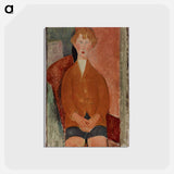 アートポストカード-Boy in Short Pants - アメデオ モディリアーニ Postcard.