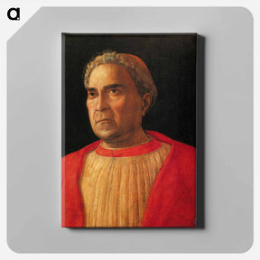 アートパネル-Portrait of Cardinal Lodovico Mezzarota - アンドレア マンテーニャ Canvas.
