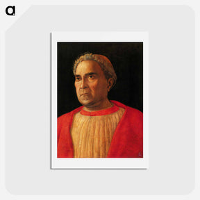 アートポストカード-Portrait of Cardinal Lodovico Mezzarota - アンドレア マンテーニャ Postcard.