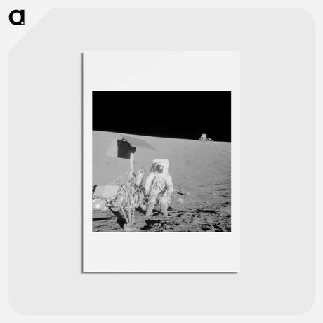 アートポストカード-Astronaut Charles Conrad Jr. - アポロ月面着陸 Postcard.