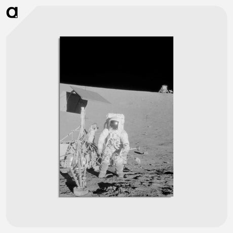 アートポストカード-Astronaut Charles Conrad Jr. - アポロ月面着陸 Postcard.