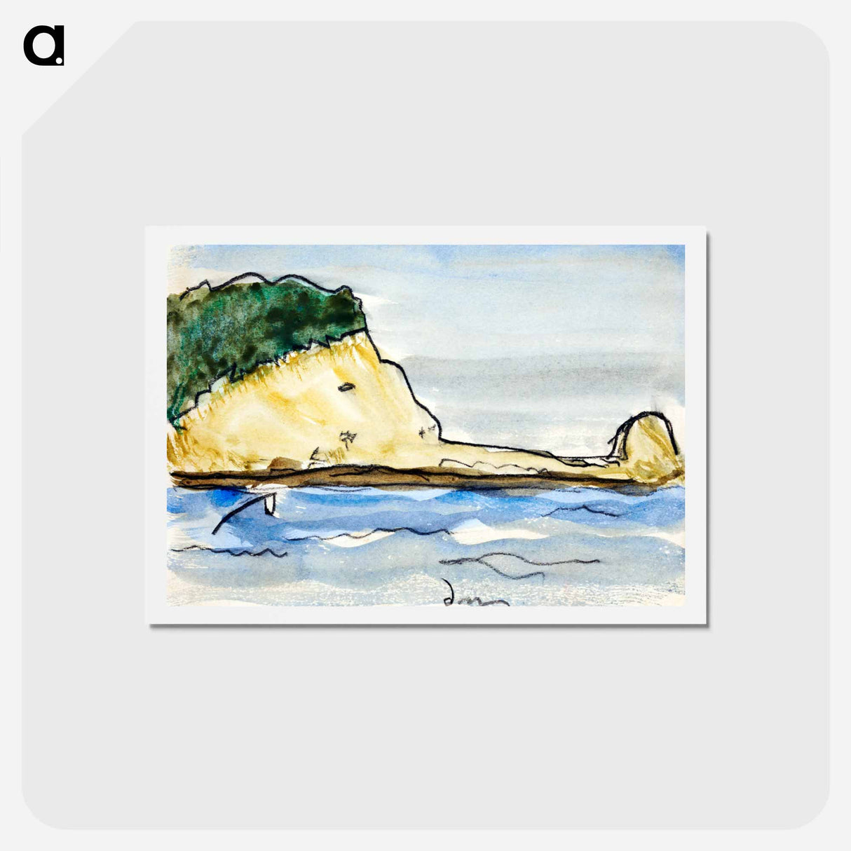 アートポストカード-Target Rock - アーサー ダヴ Postcard.