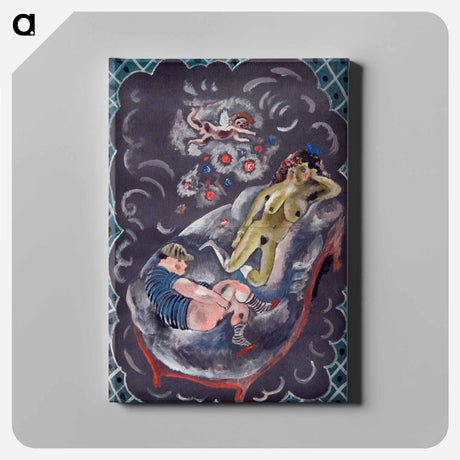 アートパネル-Two Figures and Cupid
 - バーンズ・コレクション Canvas.