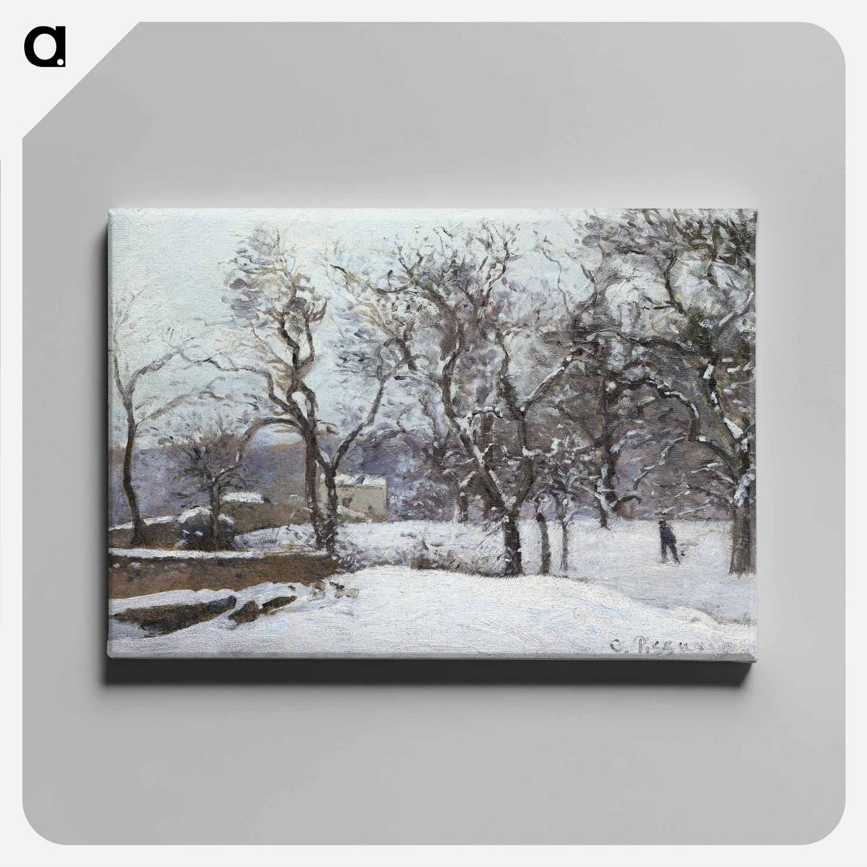 Snow at Louveciennes - Camille Pissarro Canvas.