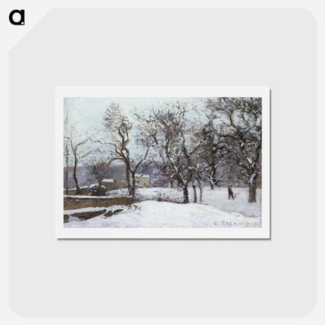 アートポストカード-Snow at Louveciennes - カミーユ ピサロ Postcard.