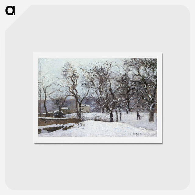 アートポストカード-Snow at Louveciennes - カミーユ ピサロ Postcard.