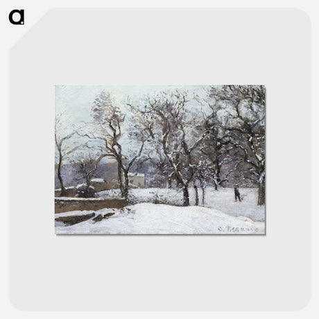アートポストカード-Snow at Louveciennes - カミーユ ピサロ Postcard.