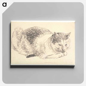 アートパネル-Lying cat - クリステン ケプケ Canvas.