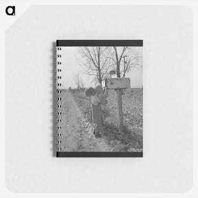 アートメモ帳-Rural children at R.F.D. box, near Fruitland, Idaho - ドロテア ラング Memo.