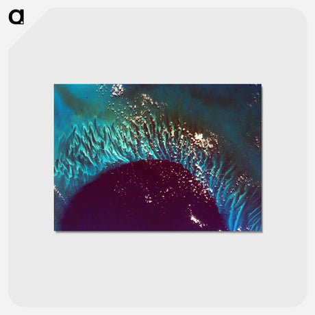 アートポストカード-Tongue of the Ocean and Grand Bahama Bank
 - 上空からの地球 Postcard.