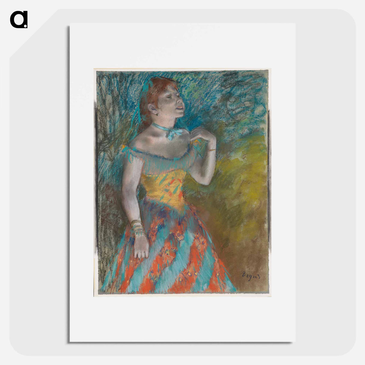 The Singer in Green - Edgar Degas Poster.