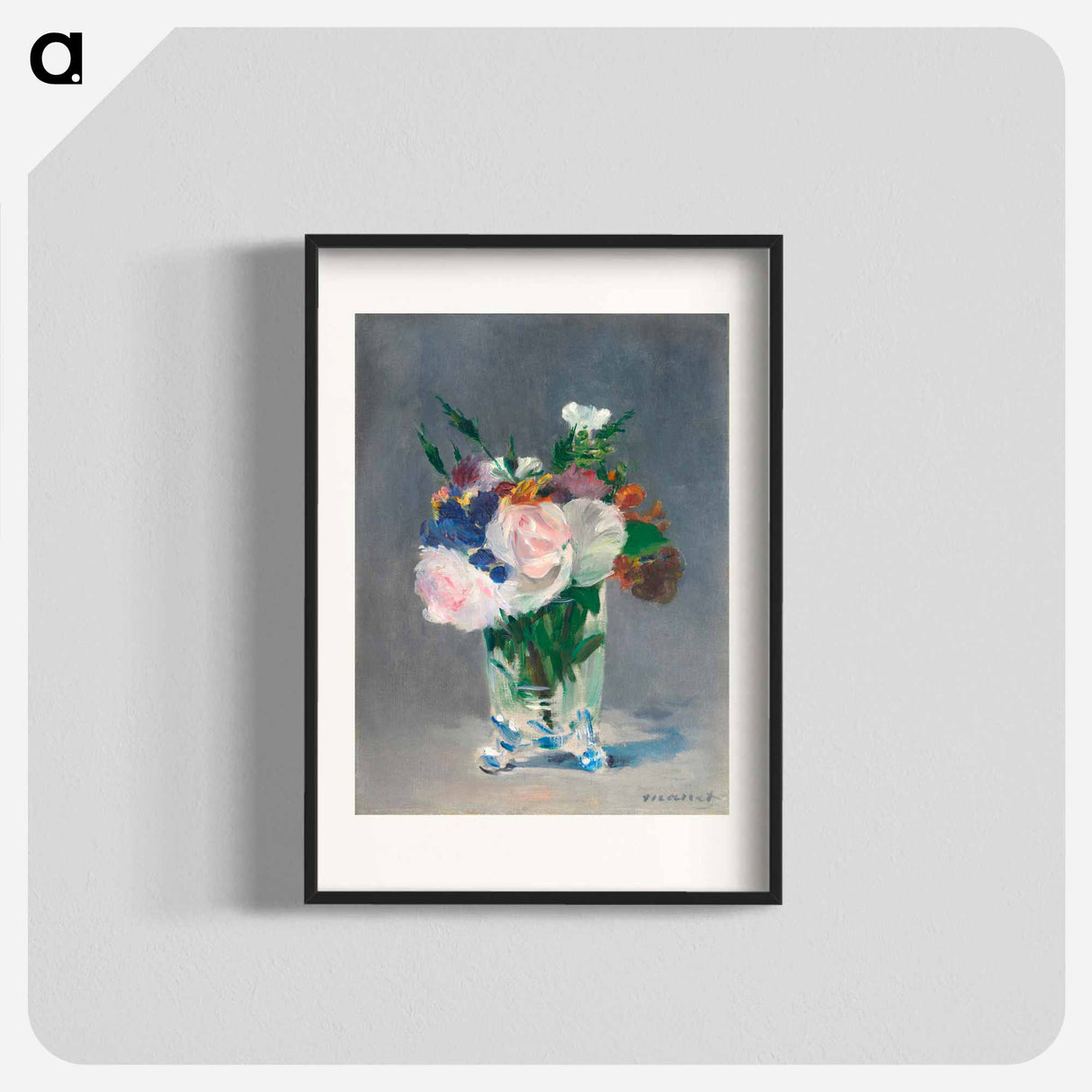 Flowers in a Crystal Vase - Édouard Manet Poster.