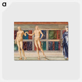 アートポストカード-The Pilgrim in the Garden of Idleness - Study of nine Figures - エドワード バーン ジョーンズ Postcard.