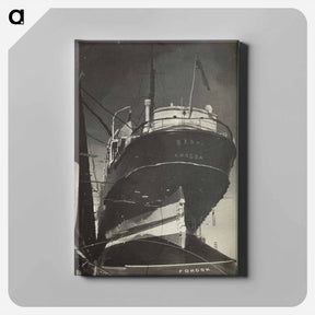 アートパネル-Sailing ship "Maori" at Wellington wharf - エリック リー ジョンソン Canvas.