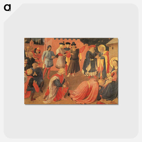 アートポストカード-Adoration of the Magi - フラ アンジェリコ Postcard.