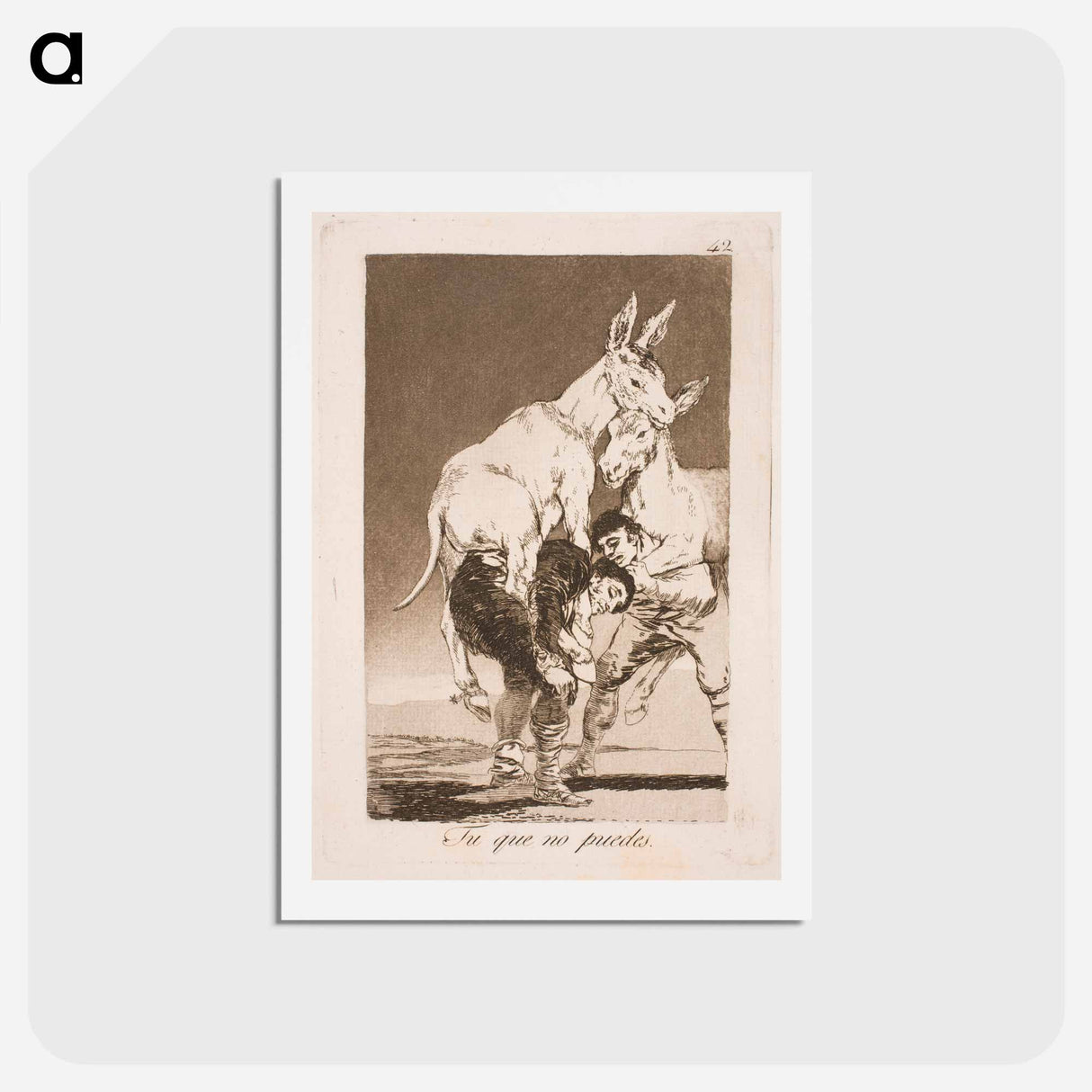 アートポストカード-You who cannot, must carry me on your back - フランシスコ デ ゴヤ Postcard.