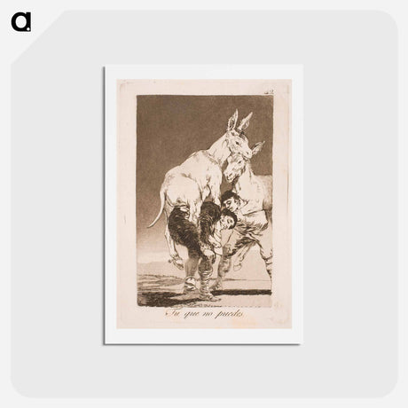 アートポストカード-You who cannot, must carry me on your back - フランシスコ デ ゴヤ Postcard.
