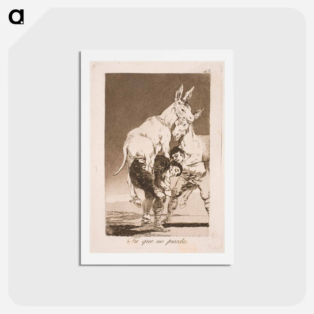 アートポストカード-You who cannot, must carry me on your back - フランシスコ デ ゴヤ Postcard.