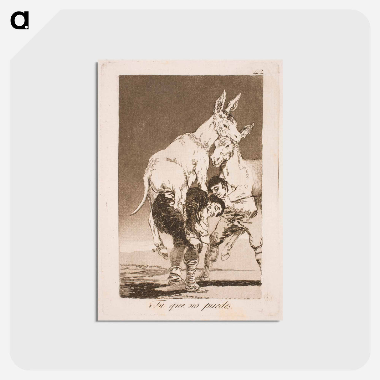 アートポストカード-You who cannot, must carry me on your back - フランシスコ デ ゴヤ Postcard.