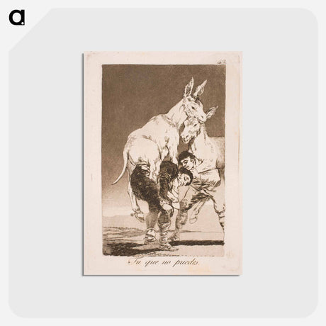 アートポストカード-You who cannot, must carry me on your back - フランシスコ デ ゴヤ Postcard.
