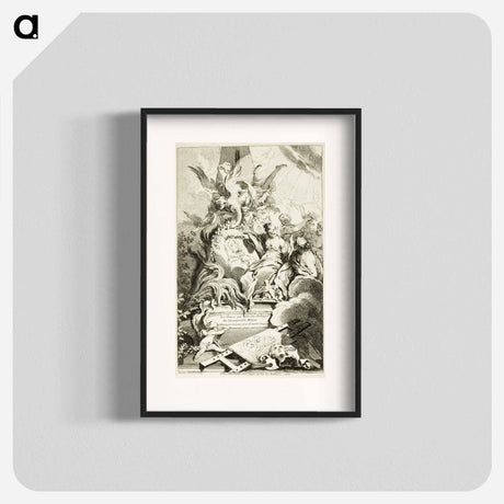 アートポスター-The Graces on the Tomb of Watteau - フランソワ ブーシェ Poster.