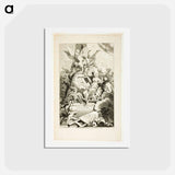 アートポストカード-The Graces on the Tomb of Watteau - フランソワ ブーシェ Postcard.