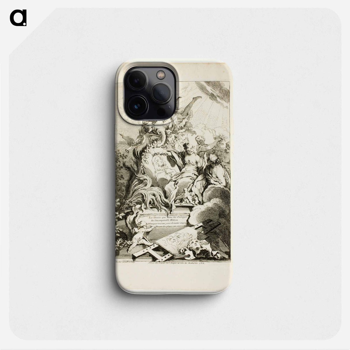 The Graces on the Tomb of Watteau - フランソワ ブーシェ Phone Case.