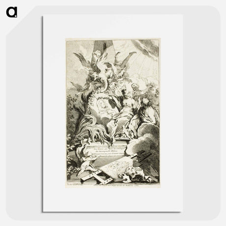 アートポスター-The Graces on the Tomb of Watteau - フランソワ ブーシェ Poster.