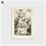 アートポストカード-The Graces on the Tomb of Watteau - フランソワ ブーシェ Postcard.
