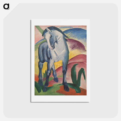 アートポストカード-Blue Horse I - フランツ マルク Postcard.