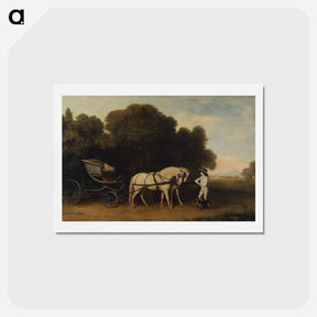 アートポストカード-Phaeton with Cream Ponies
 - ジョージ スタッブス Postcard.